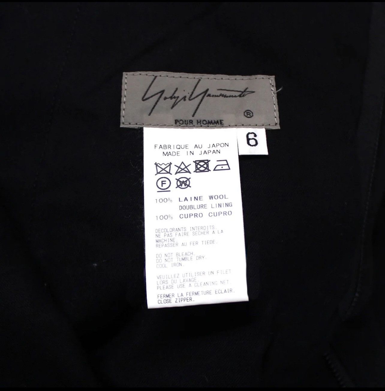 Yohji Yamamoto Yohji Yamamoto Pour Homme Left Side Zip Trouser - HH-P39-100 Size US 38 / EU 54 - 11 Thumbnail