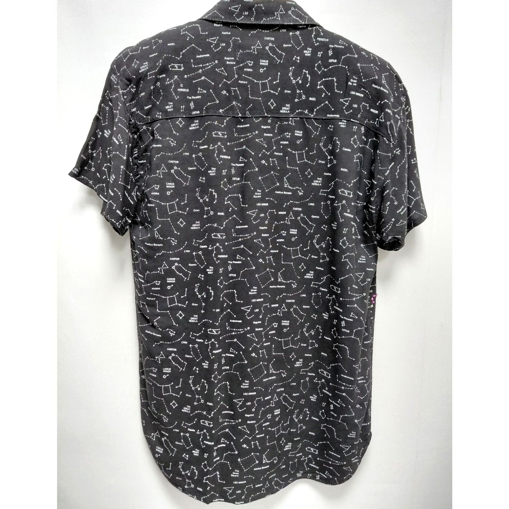 Express Cotton Express Black Constellation Print Shirt Rayon Size S Graphic Print Size US S / EU 44-46 / 1 - 2 Thumbnail