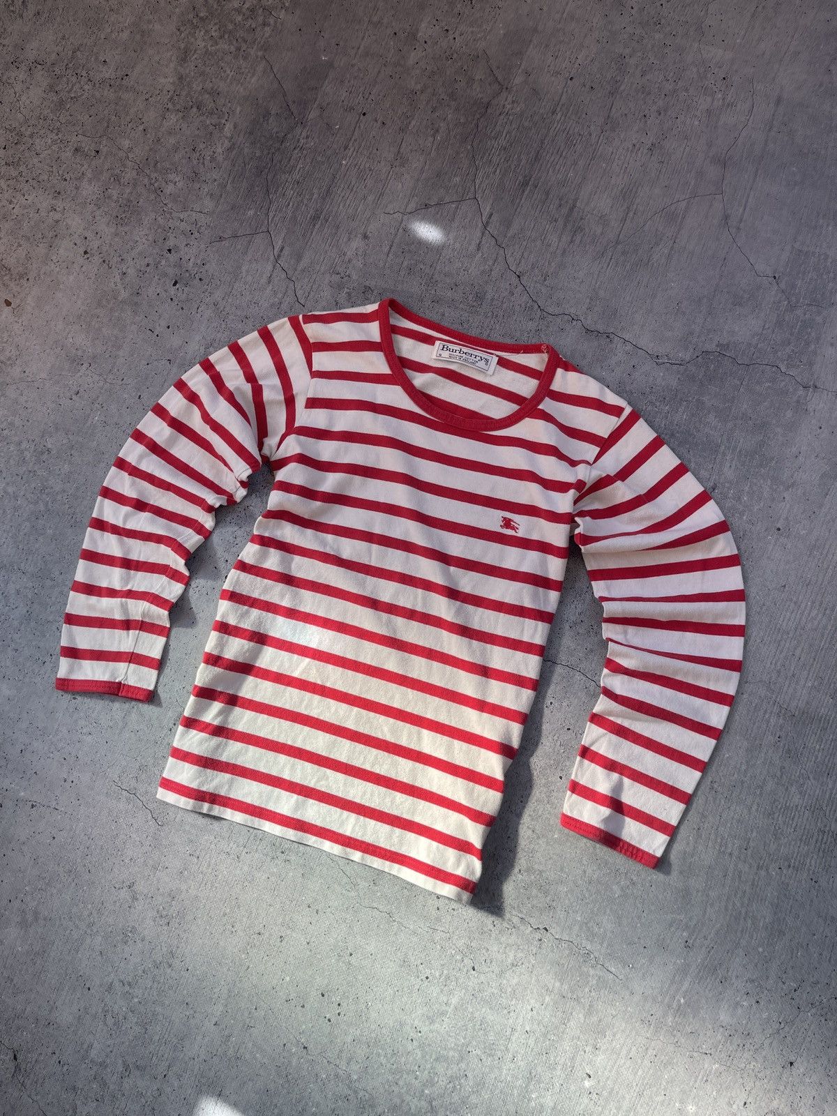 Burberry × Vintage Burberry’s Vintage Striped Long Sleeve Size S / US 4 / IT 40 - 2 Thumbnail