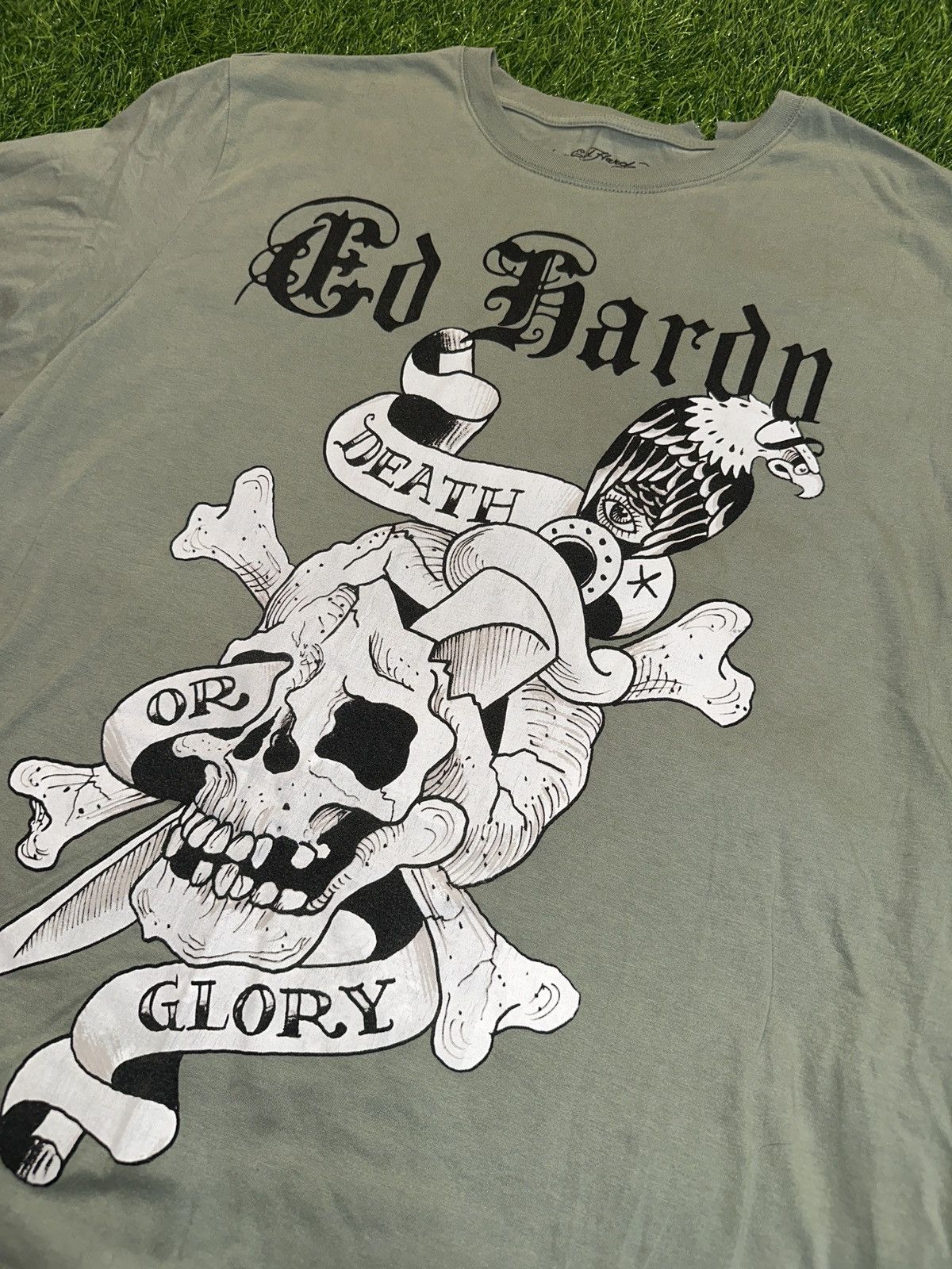 Ed Hardy Ed hardy skull death or glory tee shirt size XL Size US XL / EU 56 / 4 - 3 Thumbnail