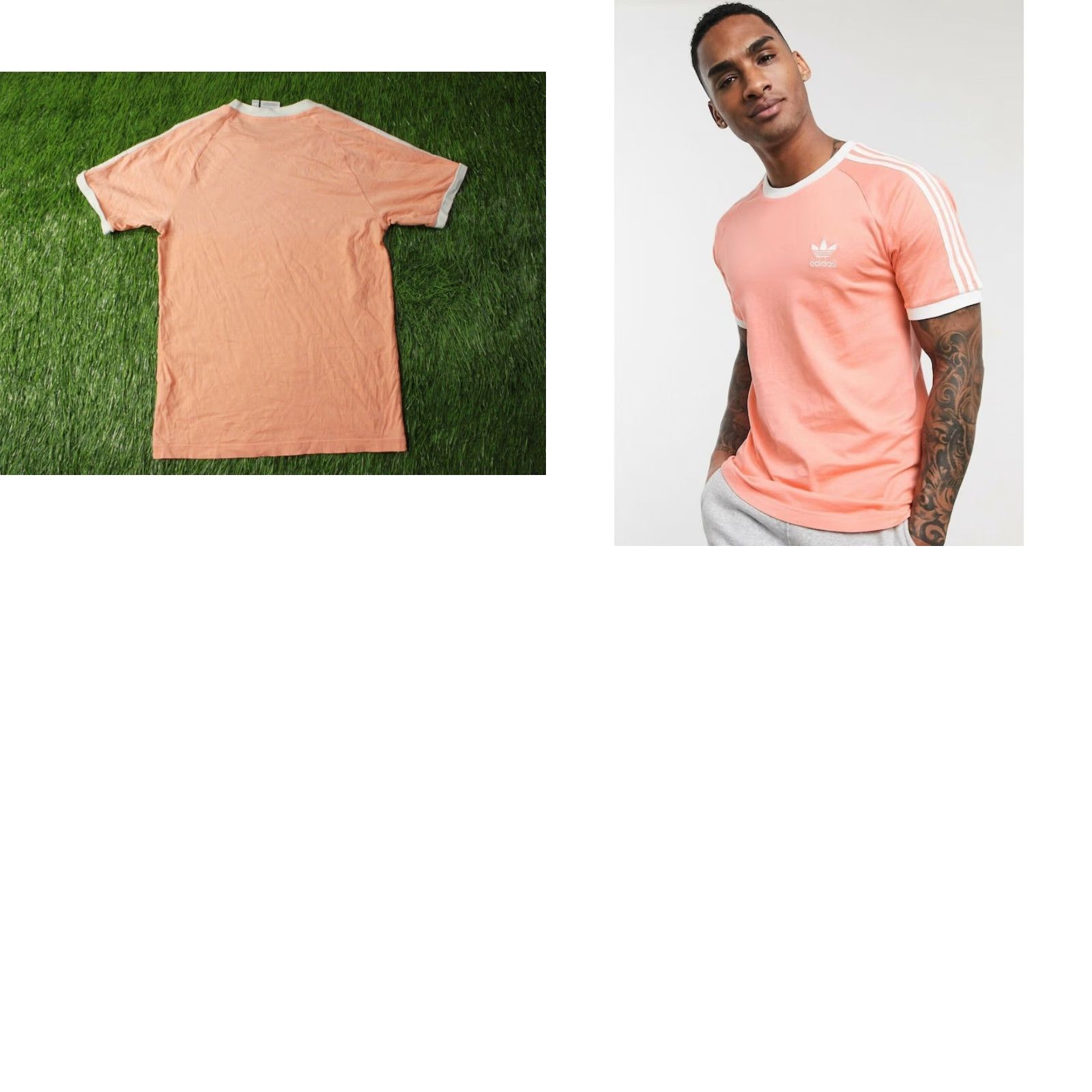 Adidas ADIDAS ORIGINAL Men T-Shirt Short Sleeve Jersey Logo Casual Peach and White 2020 00s 2020 Adult M Size M Mens Clothing Shirt Size US M / EU 48-50 / 2 - 8 Thumbnail
