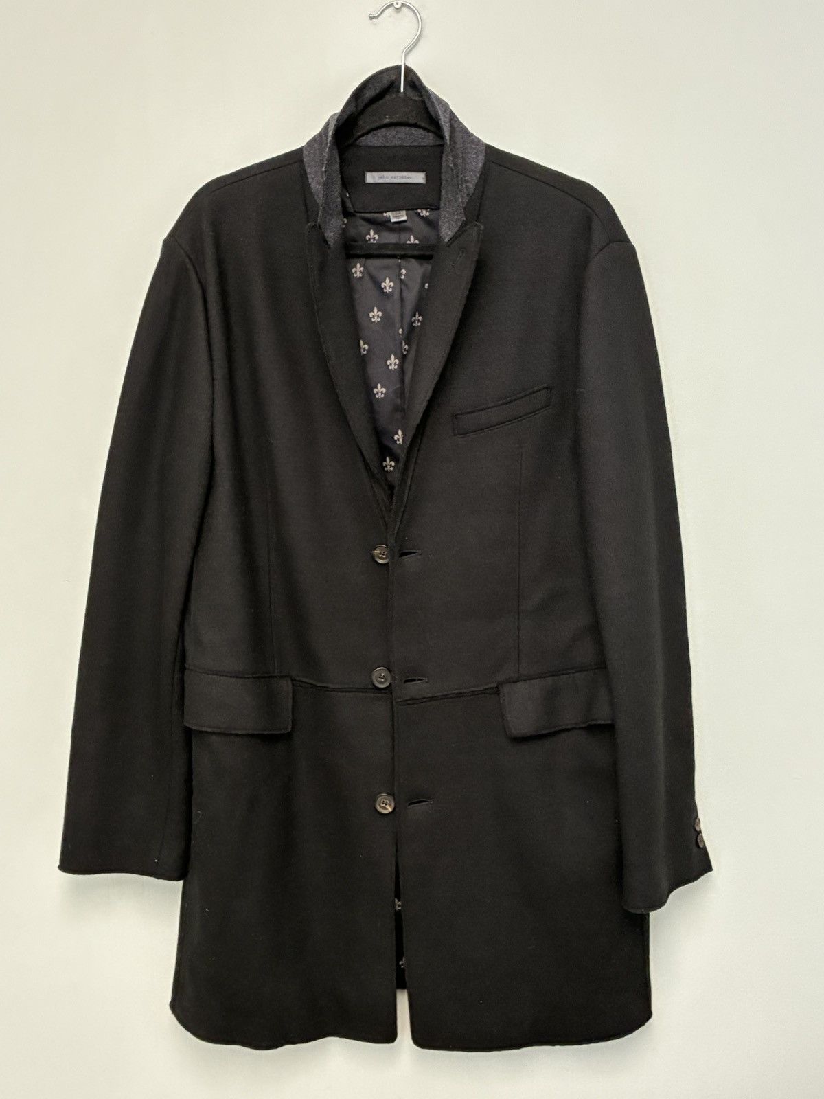 John Varvatos Runway Raw Edge Coat Jacket EU 54 US 44 Size US L / EU 52-54 / 3 - 7 Thumbnail