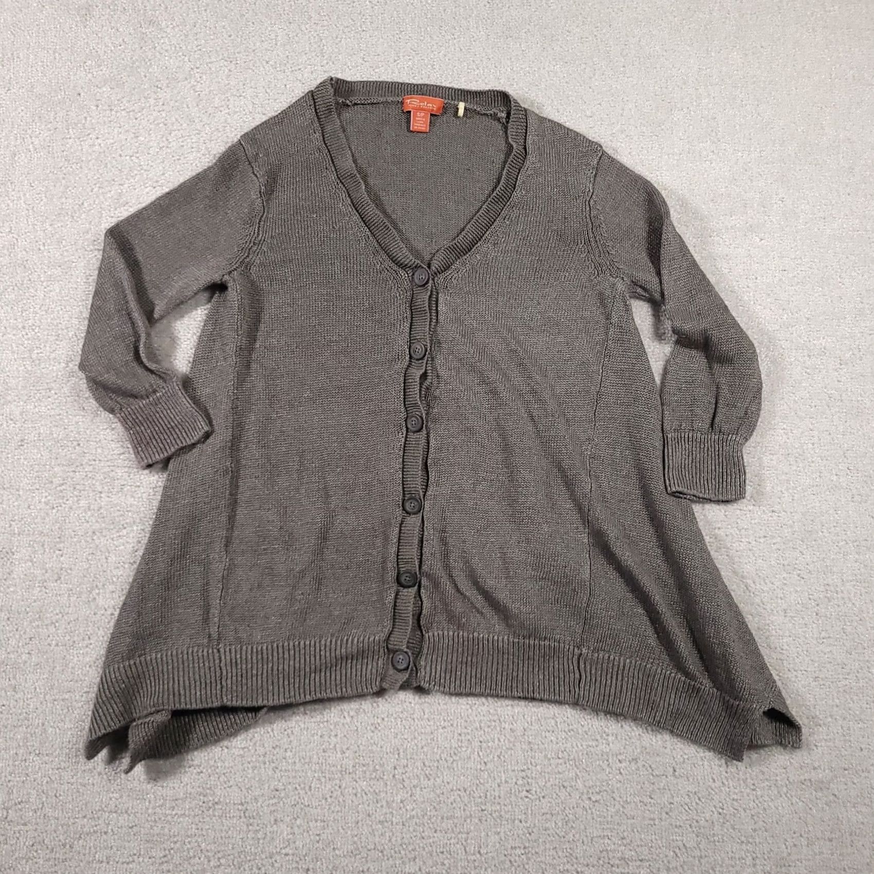 Tommy Bahama Tommy Bahama Cardigan Sweater Womens Small Petite Open Knit 3/4 Sleeve Button Up Size S / US 4 / IT 40 - 2 Thumbnail