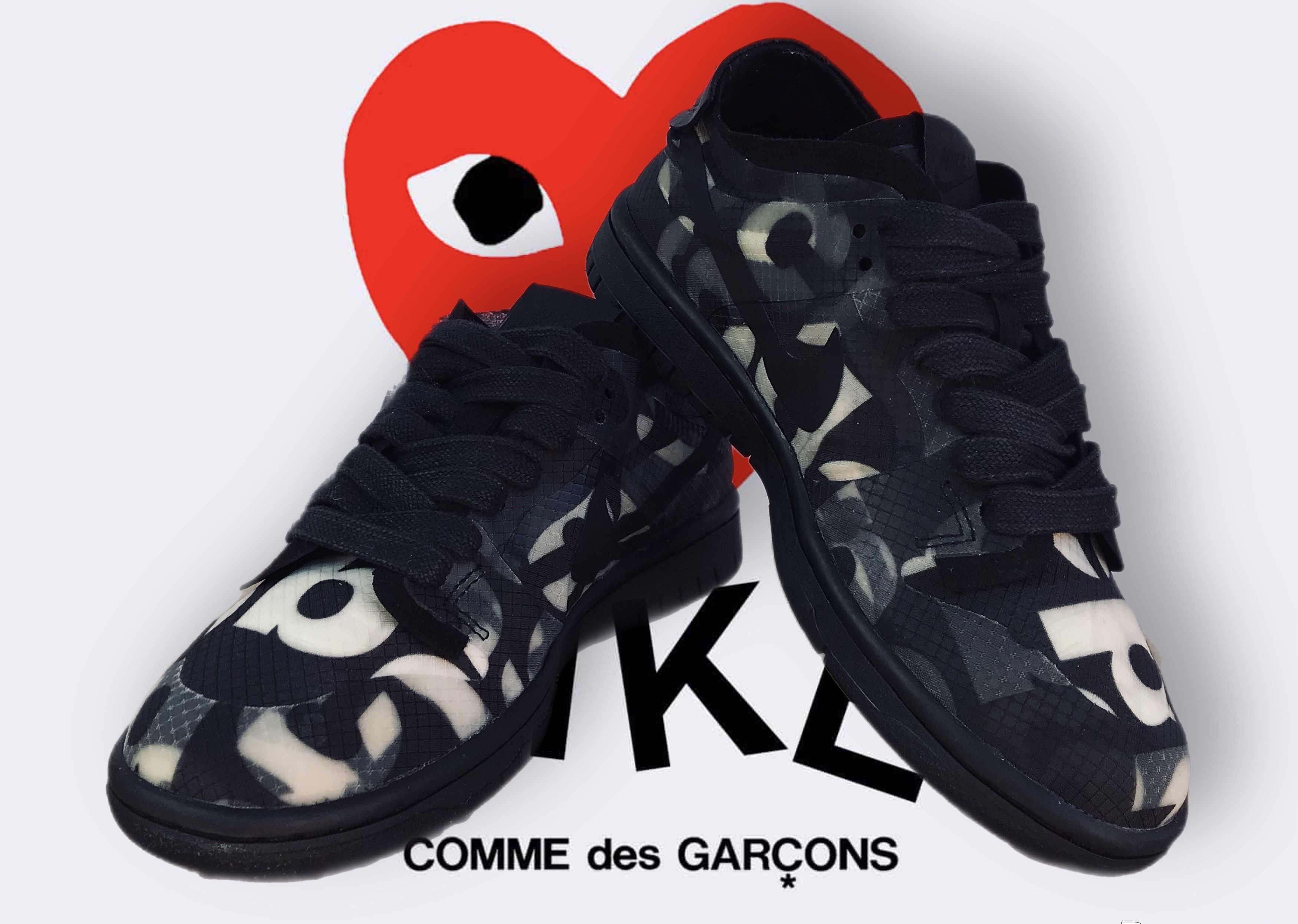 Comme des Garcons × Nike Nike Dunk Low x Comme des Garçons Monogram CZ2675-001 CDG Size US 5 / IT 35 - 8 Thumbnail
