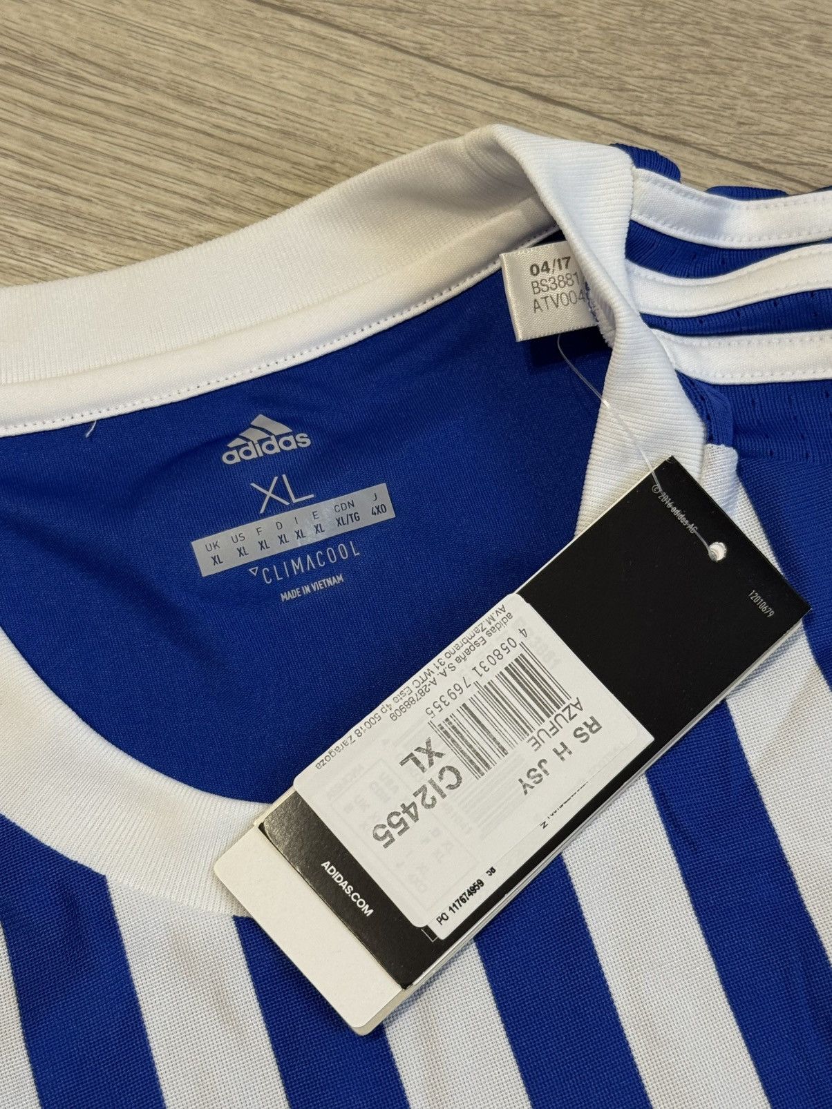 Adidas 🔷Adidas Real Sociedad 2017/18 Soccer jersey🔷 Size US XL / EU 56 / 4 - 4 Thumbnail