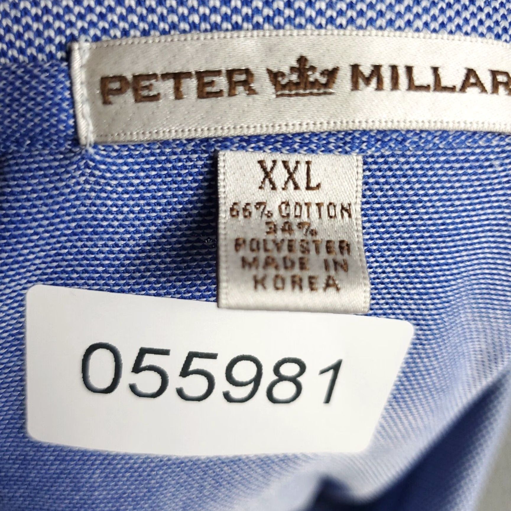 Peter Millar PETER MILLAR Polo Shirt Mens 2XL Blue Cotton Golf Short Sleeve Adult 2XL Blue Modern Classic Polo Mens Size US XXL / EU 58 / 5 - 8 Thumbnail