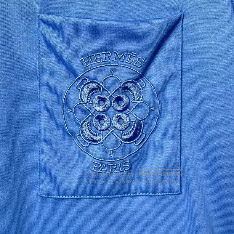 Hermes Hermes SS22 Solid Color Pocket Round Neck Short Sleeve T-S Size XS / US 0-2 / IT 36-38 - 4 Thumbnail