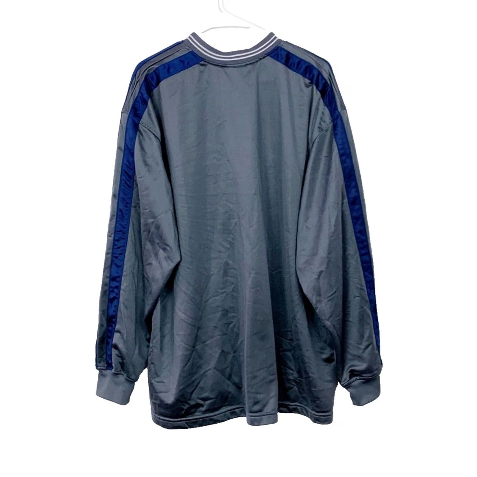 Athletic Works VINTAGE 90s Athletic Works Satin Track Jacket Mens Large Gray Snap 90s Varsity Jacket Size US L / EU 52-54 / 3 - 6 Thumbnail