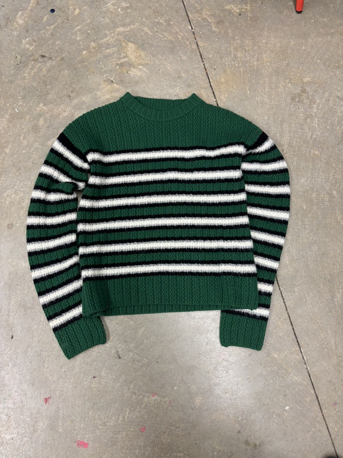 ERL ERL Green Striped Knit Sweater – Made in Italy 🇮🇹 Size US M / EU 48-50 / 2 - 1 Thumbnail