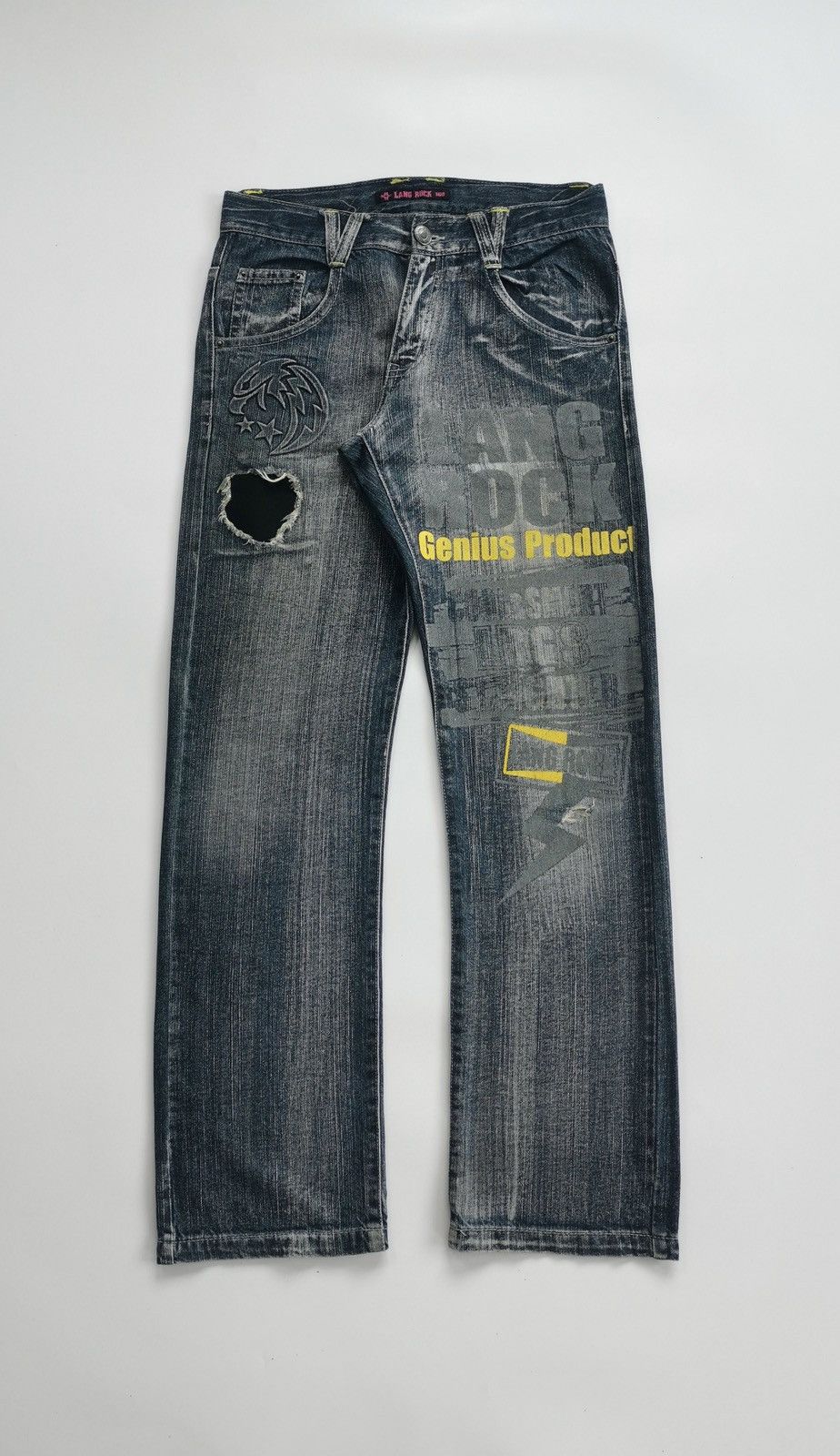 Other Lang Rock Print Denim Jeans Size US 30 / EU 46 - 5 Thumbnail