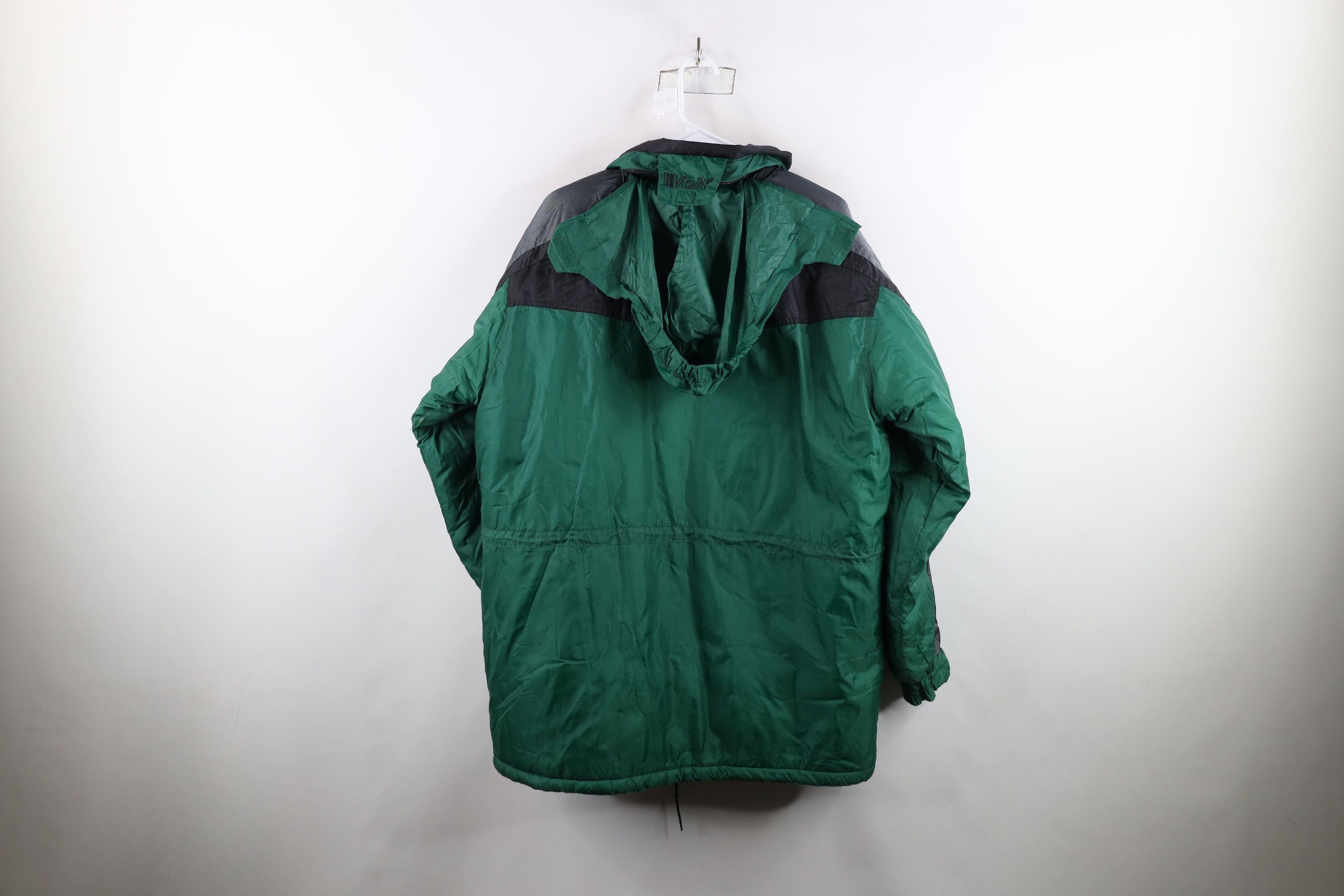 Vintage Vintage 90s Streetwear Hooded Puffer Parka Jacket Green Size US L / EU 52-54 / 3 - 13 Thumbnail