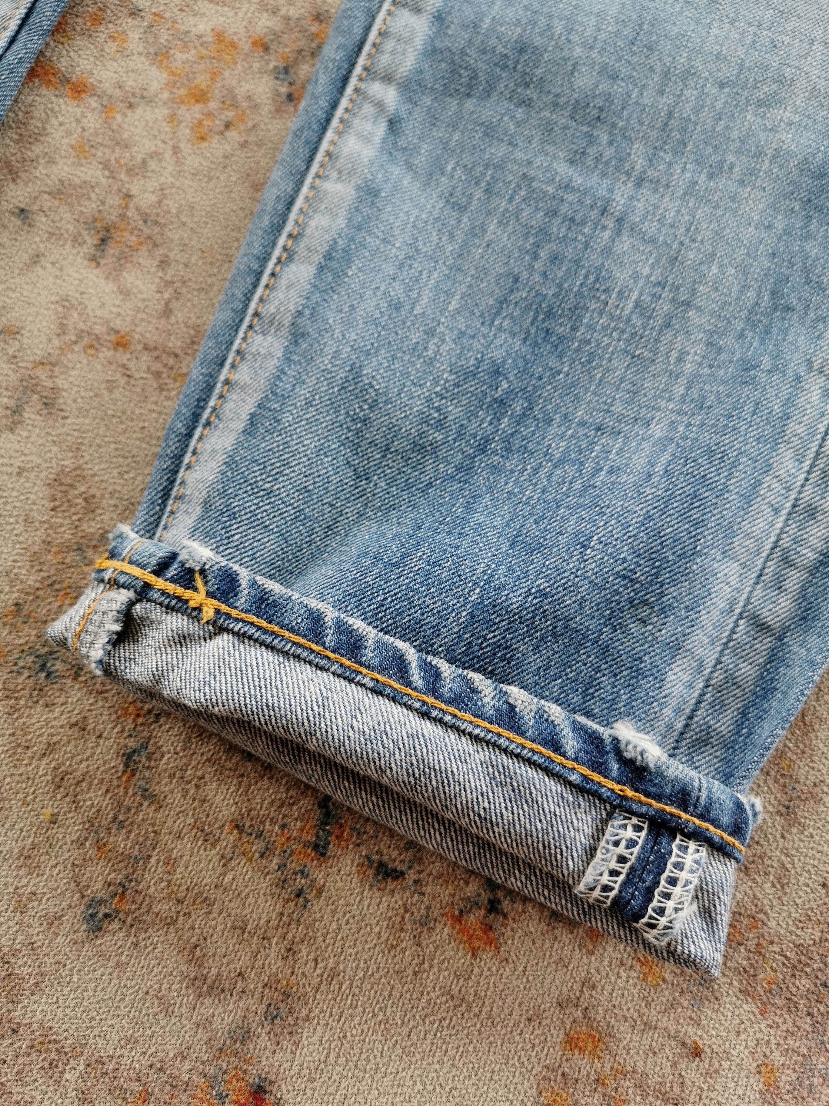 Japanese Brand Women Ungrid Distressed Chain Stitch Jeans Size 32" / US 10 / IT 46 - 2 Thumbnail