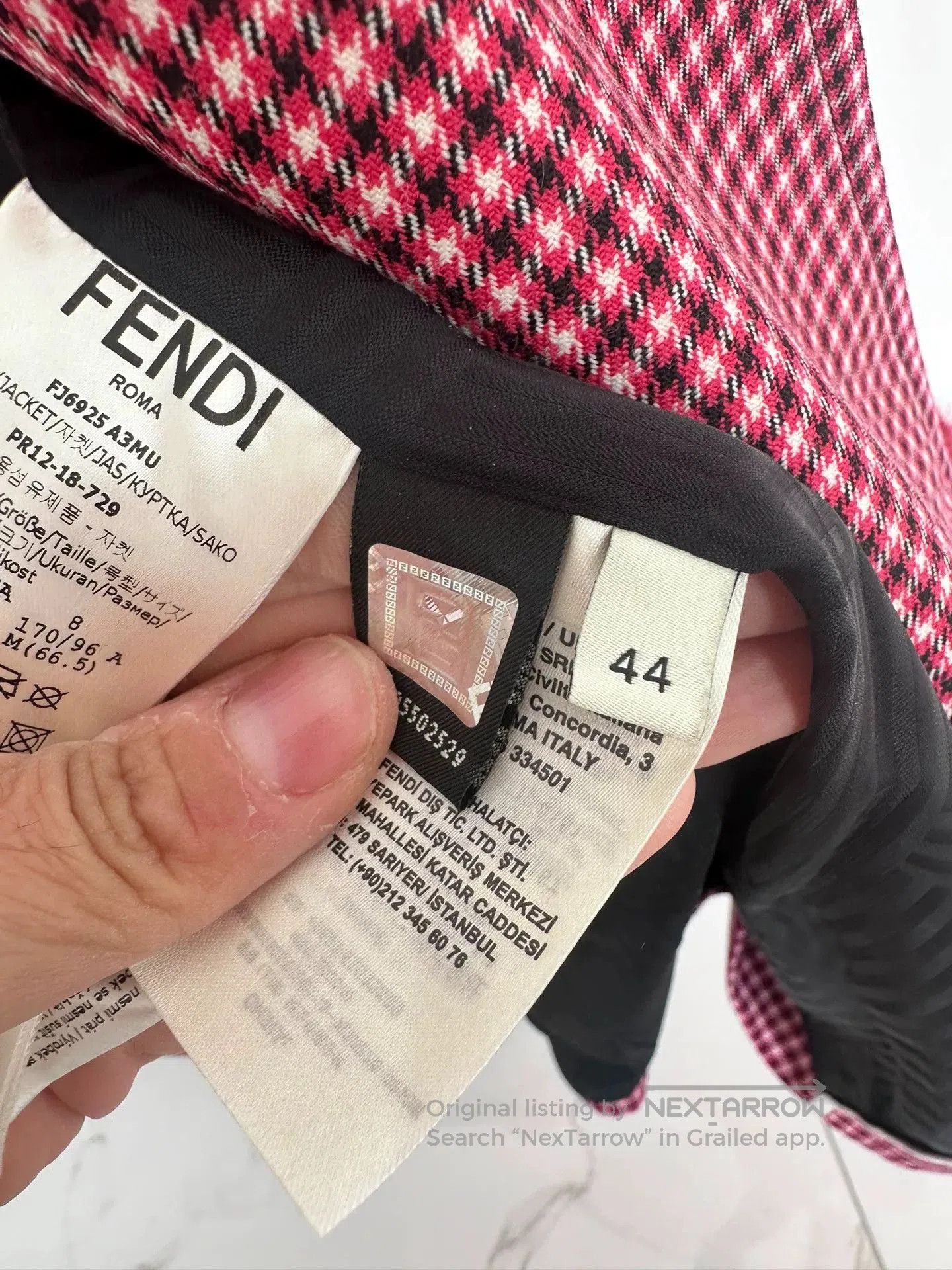 Fendi fendi checkered blazer size 44. Size US M / EU 48-50 / 2 - 5 Thumbnail