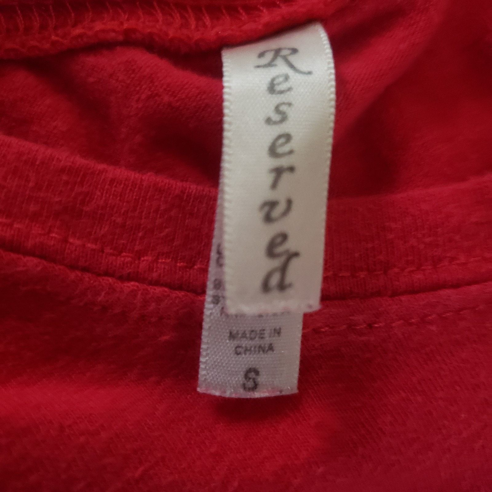 Reserved Reserved Stretch Red Women T-shirt Small #A19PJ Size S / US 4 / IT 40 - 2 Thumbnail