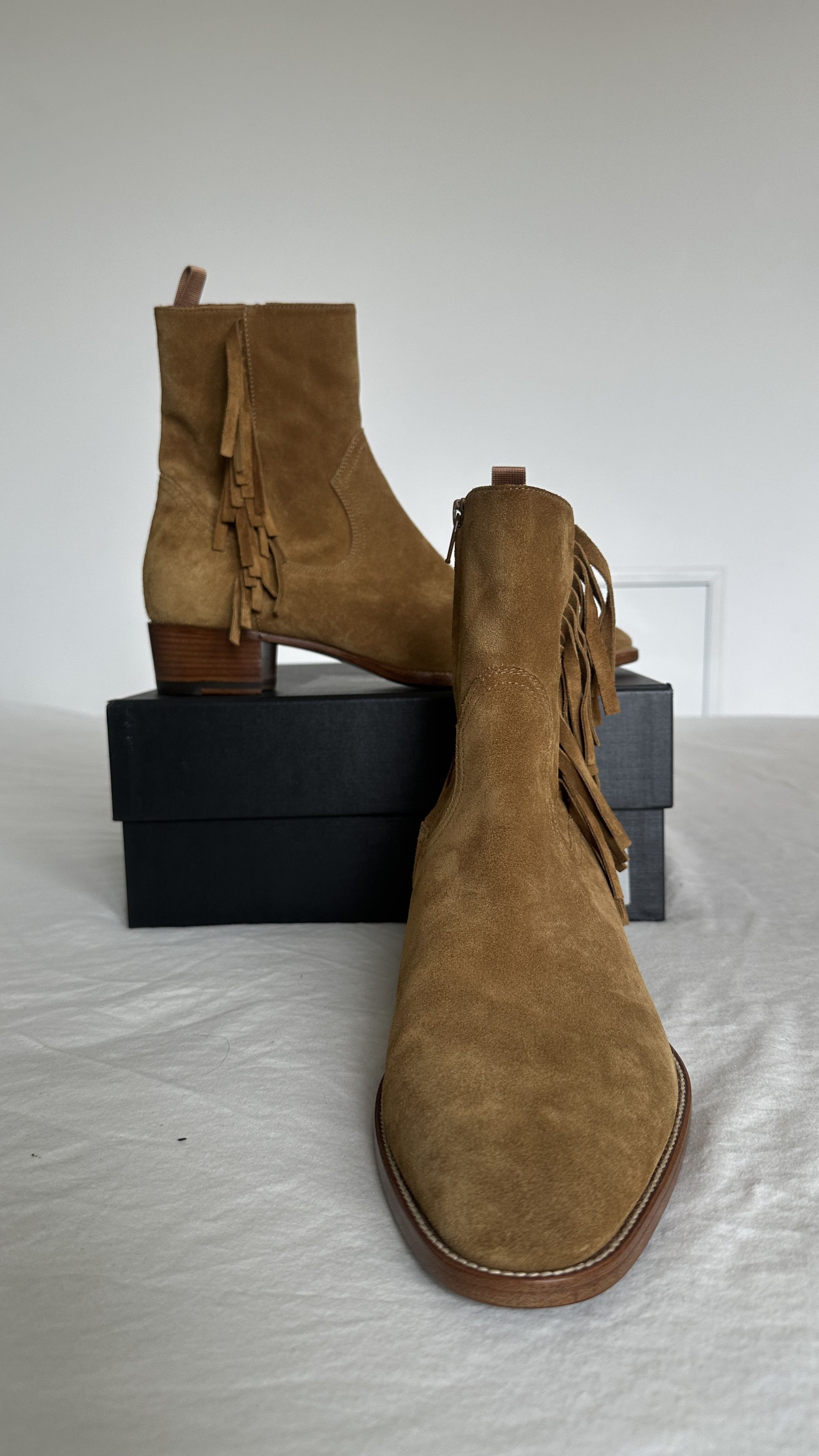 Saint Laurent Paris SLP Fringe Boots Size US 10 / EU 43 - 1 Thumbnail