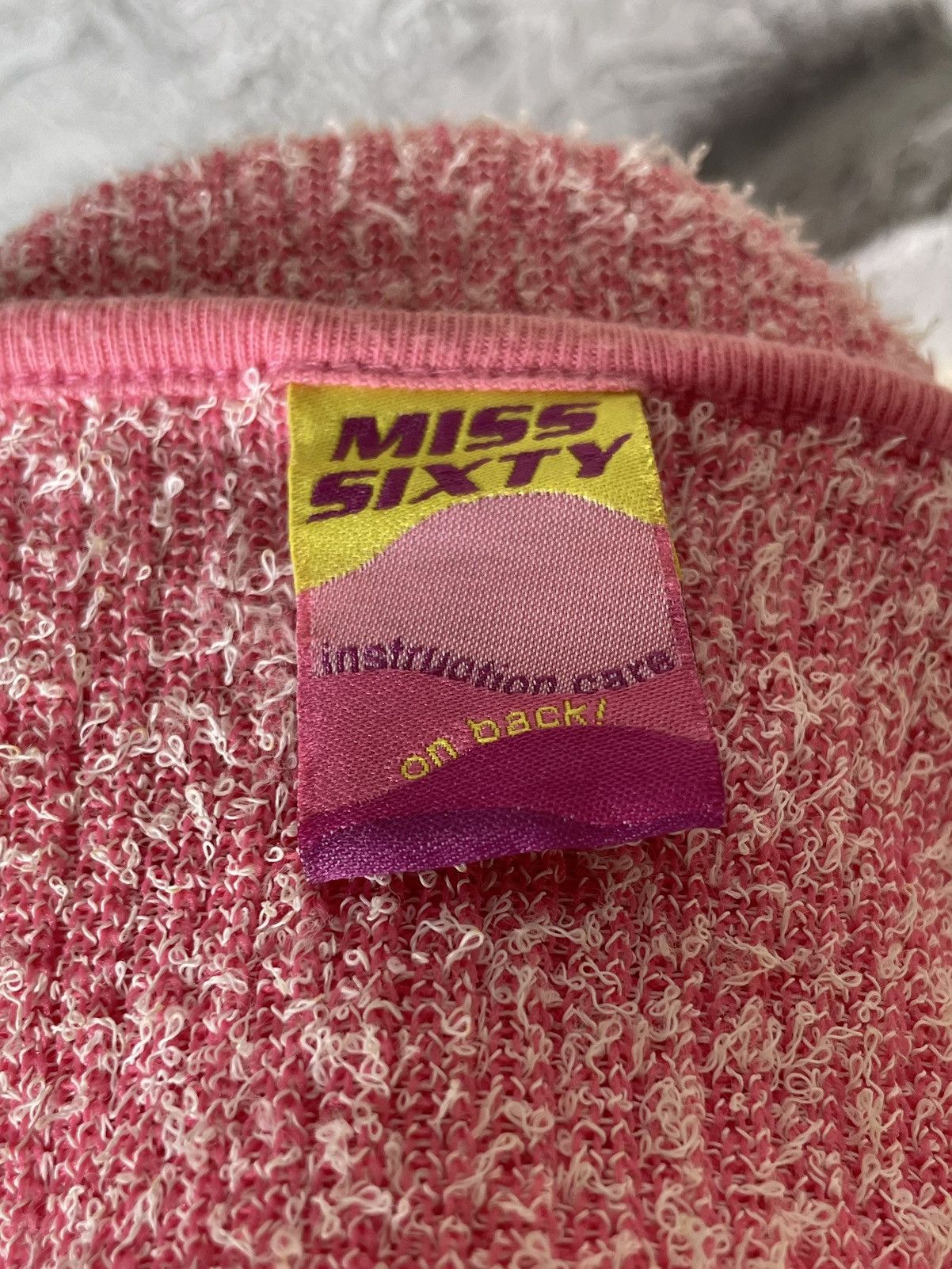 Miss Sixty Vintage Miss Sixty Y2K Fluffy Pink Tank Top Grunge 2000s Vib Size S / US 4 / IT 40 - 6 Thumbnail