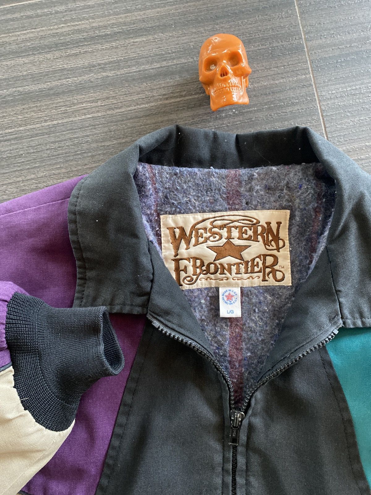 Vintage 90s purple teal southwestern style jacket L Size US L / EU 52-54 / 3 - 5 Thumbnail