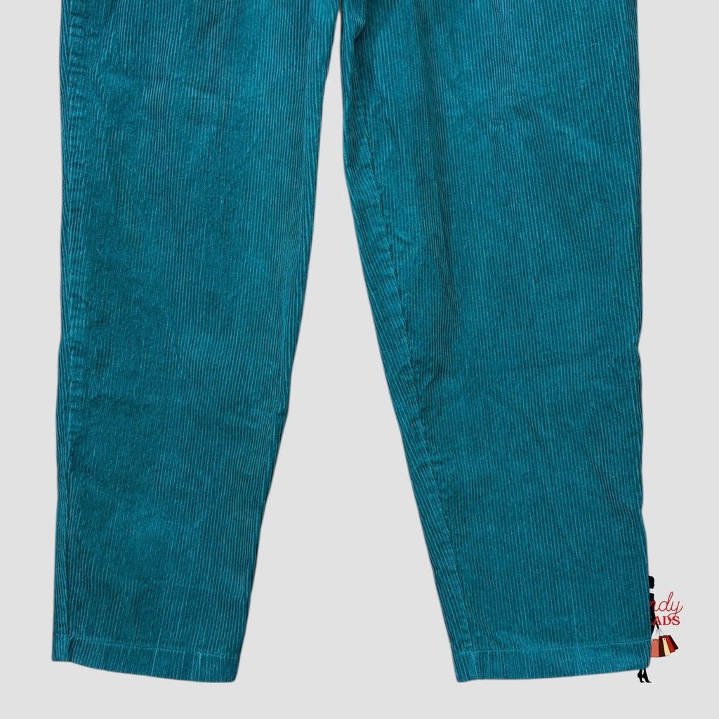 Vintage VTG 70s 80s SMALL MEDIUM Corduroy High Rise Tapered Wide Leg Size 32" / US 10 / IT 46 - 3 Thumbnail