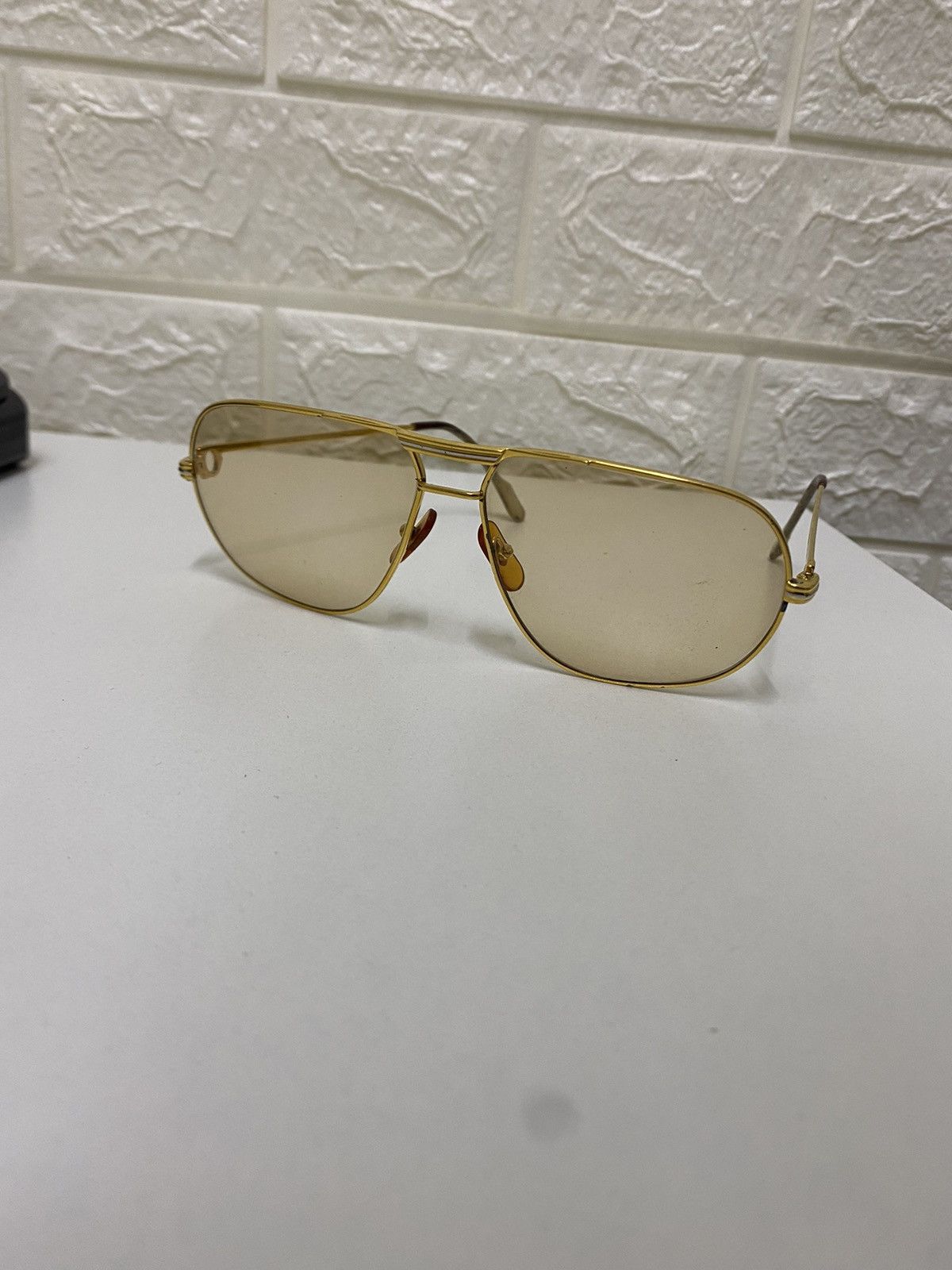 Cartier Vintage 1988 Cartier aviator Sunglasses in gold frame Size ONE SIZE - 8 Thumbnail