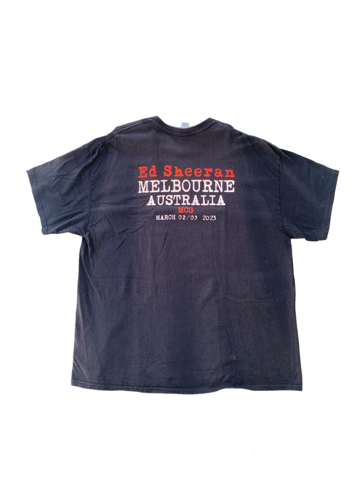 Band Tees Thrashed Faded Ed Sheran Tour Tshirt Melbourne Australi Size US XXL / EU 58 / 5 - 1 Thumbnail
