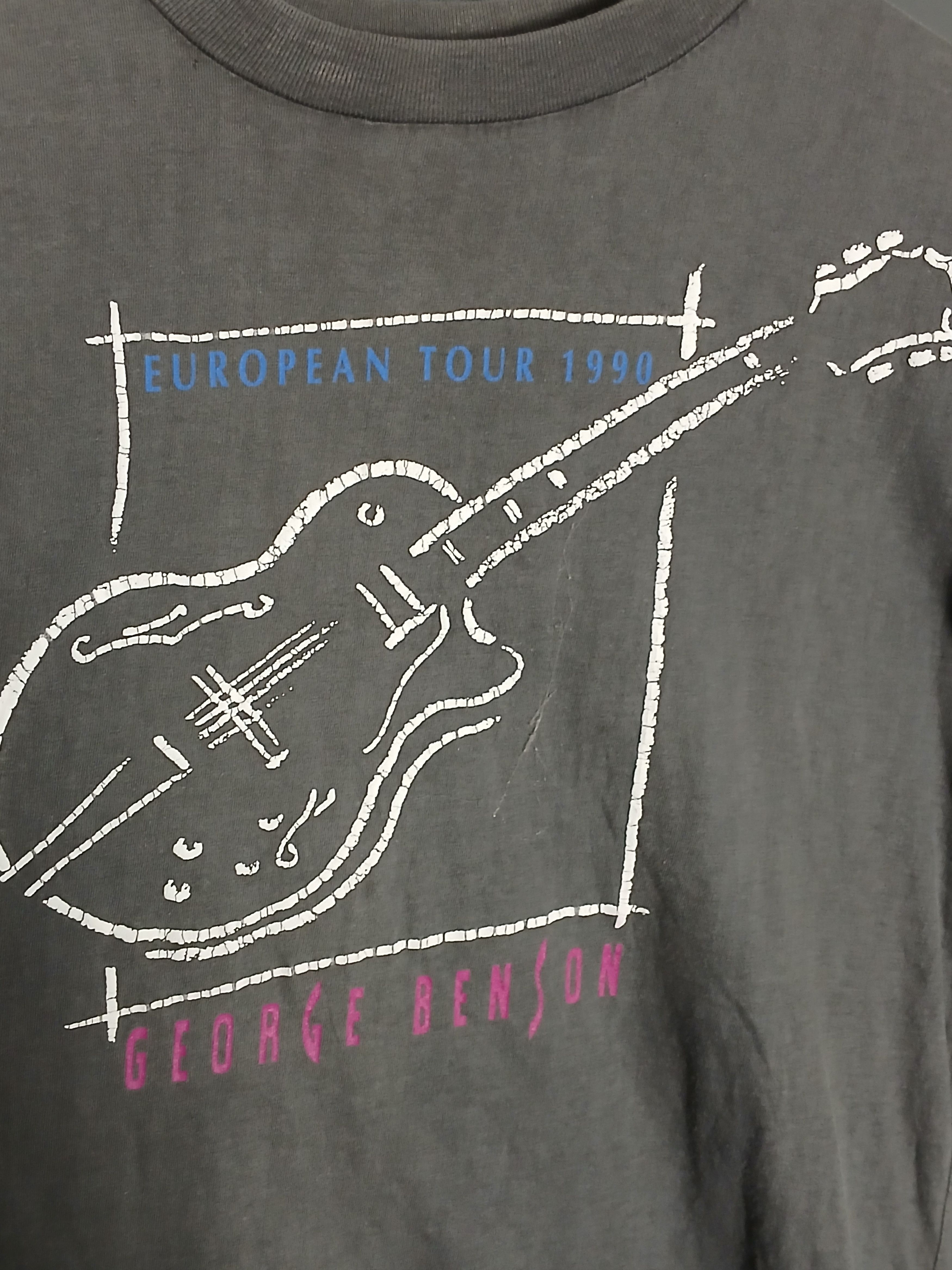 Band Tees × Vintage George Benson European Tour 1990 Single Stitch T-Shirt Size US XL / EU 56 / 4 - 4 Thumbnail