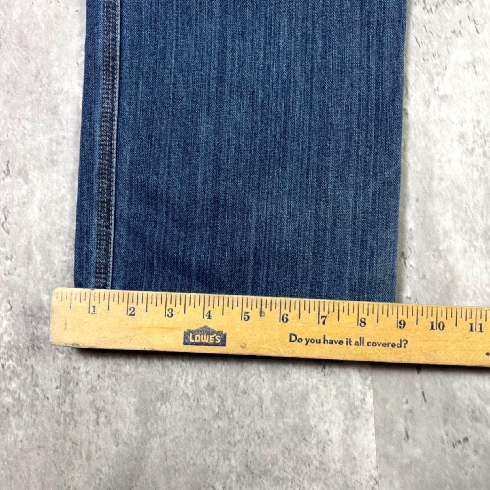 Carhartt Carhartt Jeans Mens 32x30 Relaxed Fit Carpenter Blue Denim Distressed 5-Pocket Hem Work Mens Clothing Jeans Size US 32 / EU 48 - 3 Thumbnail