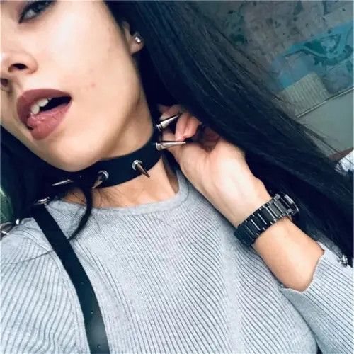 VIBE Punk Long Spike Choker Size ONE SIZE - 3 Thumbnail