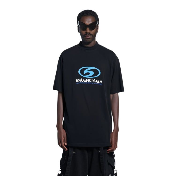 Balenciaga o1tr1nto1025 Surfer T-Shirt Medium Fit in Black Size US M / EU 48-50 / 2 - 3 Thumbnail