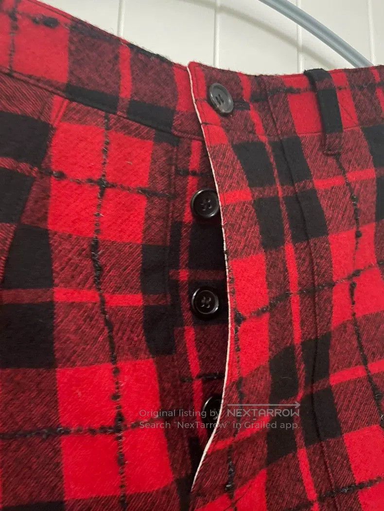 Comme des Garcons Comme Des Garcons size M Red Gingham Half Skirt Size 22" - 2 Thumbnail