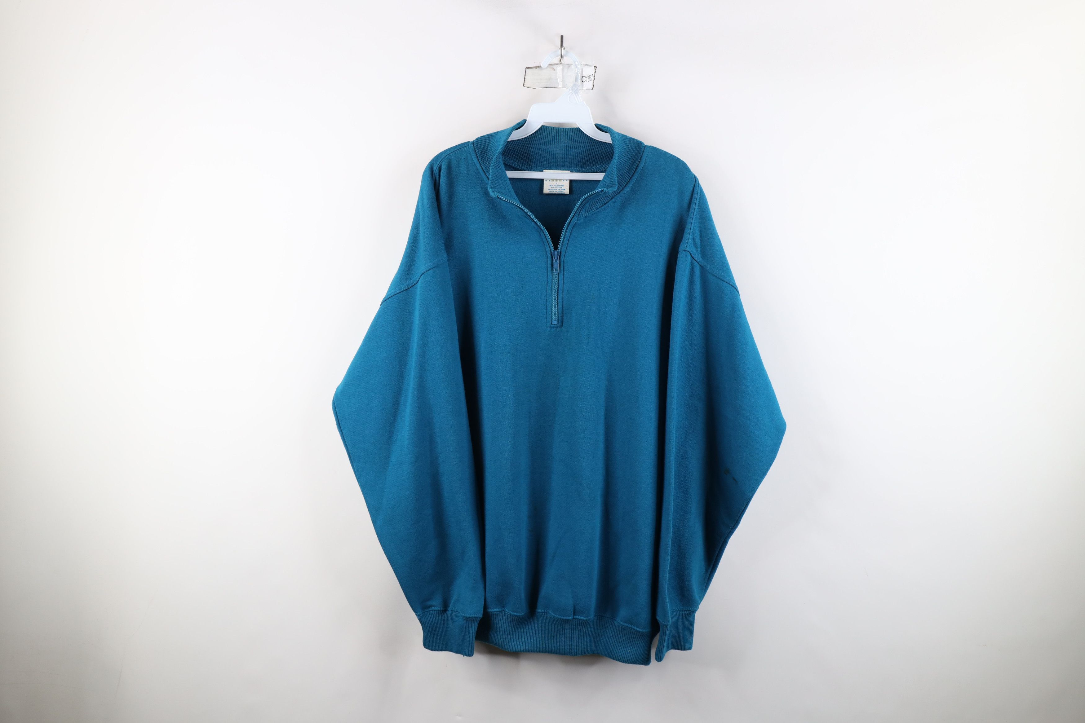 Vintage Vintage 90s Streetwear Fit Half Zip Pullover Sweatshirt Size US L / EU 52-54 / 3 - 1 Thumbnail