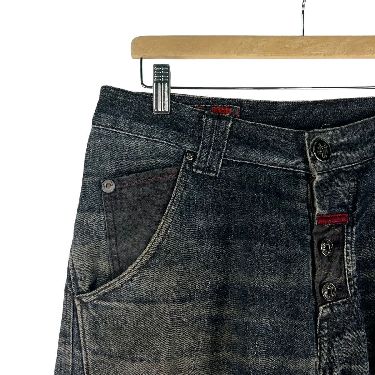 Marithe + Francois Girbaud 🔥Rare Distressed Denim Biker Jeans Marithe Francois Girbaud Size US 36 / EU 52 - 7 Thumbnail