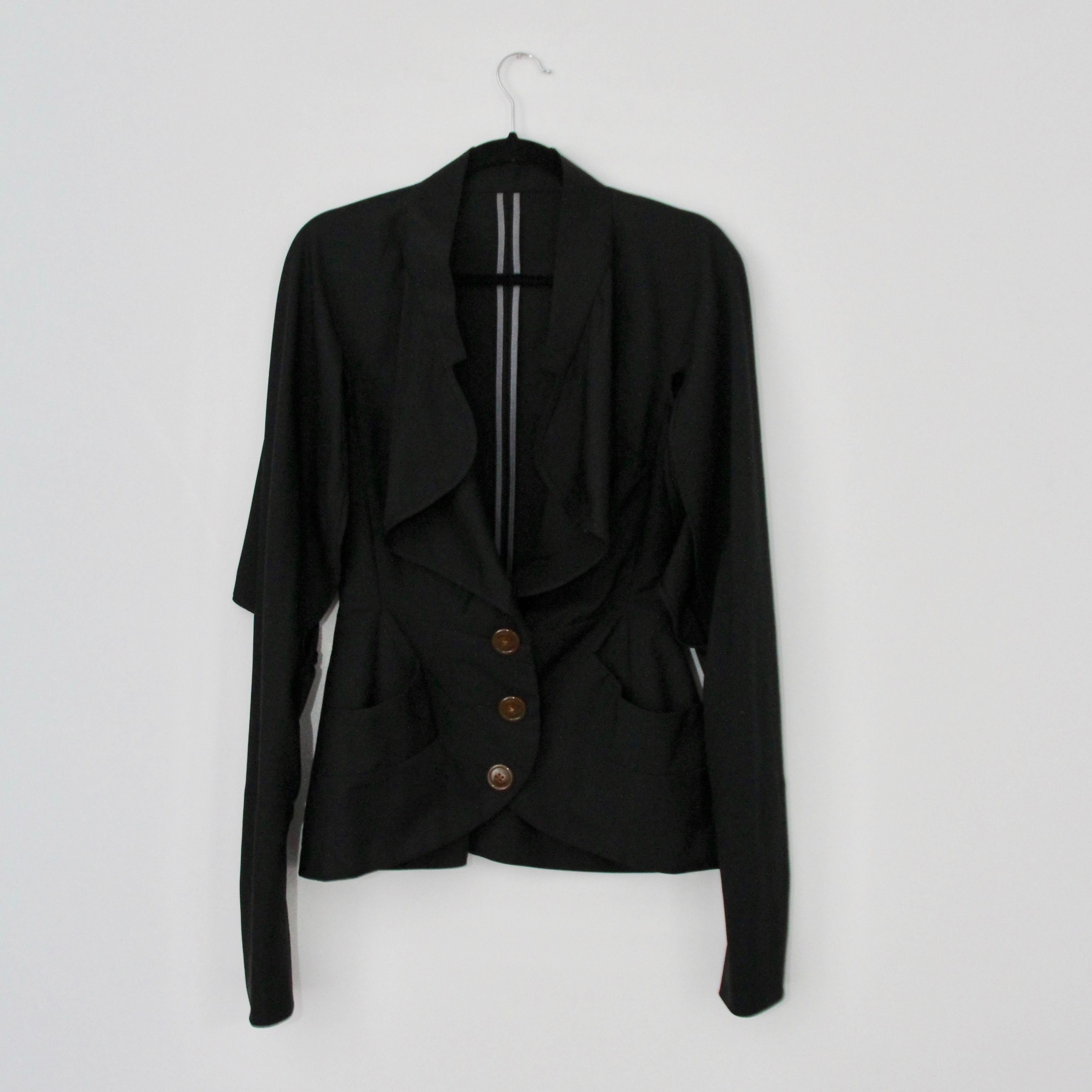 image of Vivienne Westwood Drape Lapel Blazer in Black, Women's (Size Small)