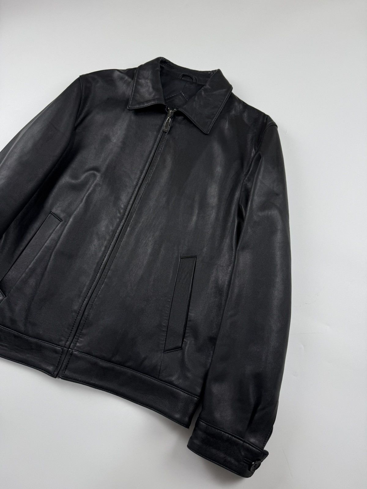 Balenciaga Vintage Balenciaga Lamb Leather Zip Up Jacket Size US L / EU 52-54 / 3 - 5 Thumbnail