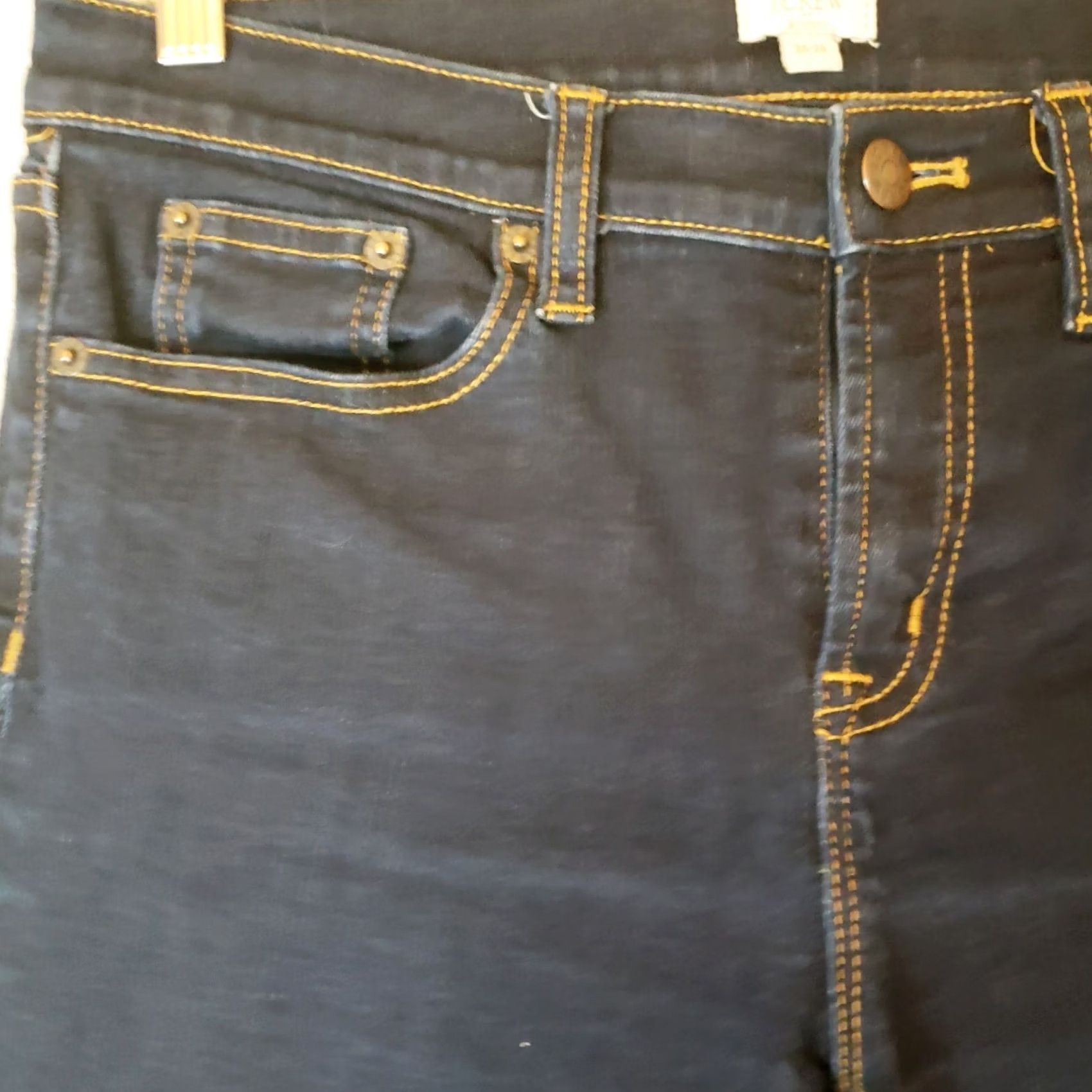 J.Crew J.CREW Women 29x26 Blue Stretch Denim Jeans Straight Ladies Regular Fit New Size 29" - 4 Thumbnail