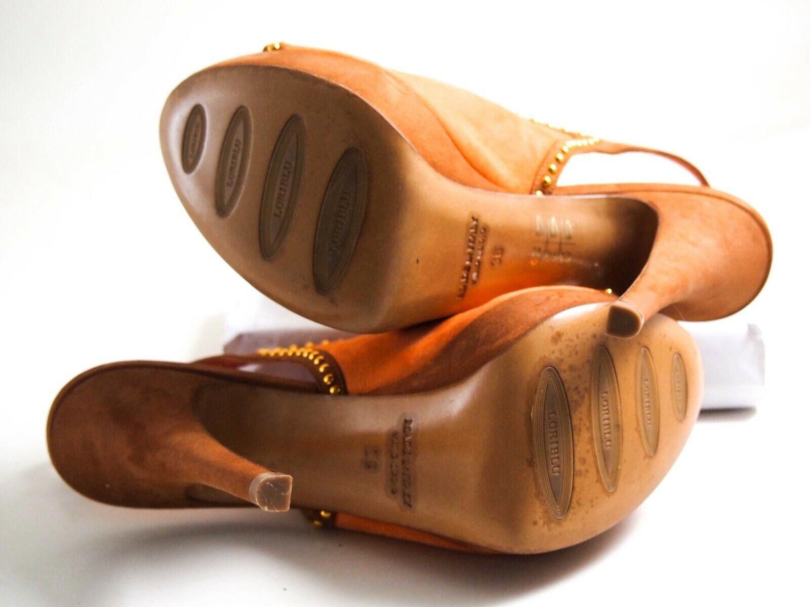 Other Loriblu Plateau Sandals Studded Orange Suede US 6 EU 36 Size US 6 / IT 36 - 8 Thumbnail