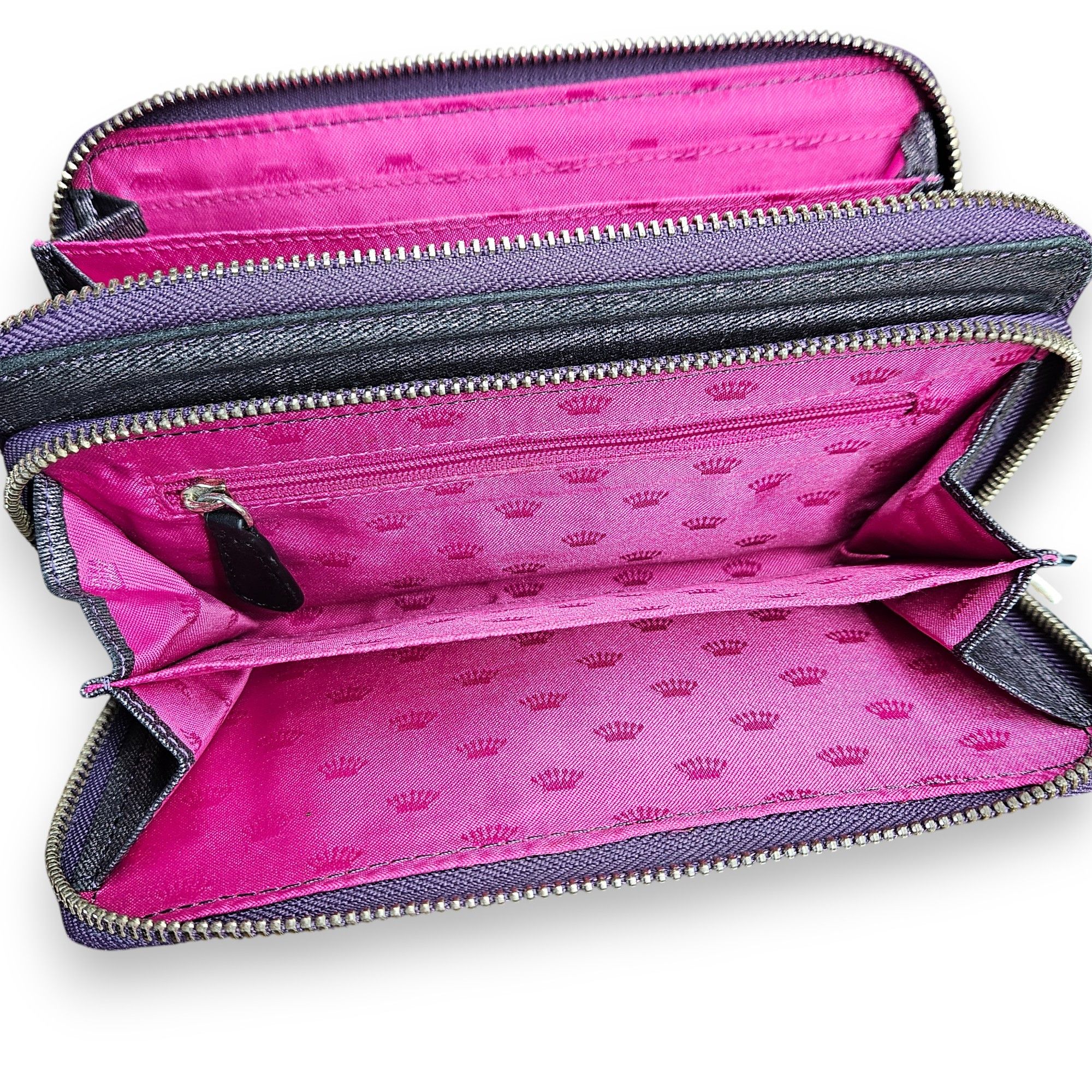 Juicy Couture Juicy Couture 7.5x4x1.75" Wallet Y2K Continental Double Zip Size ONE SIZE - 7 Thumbnail
