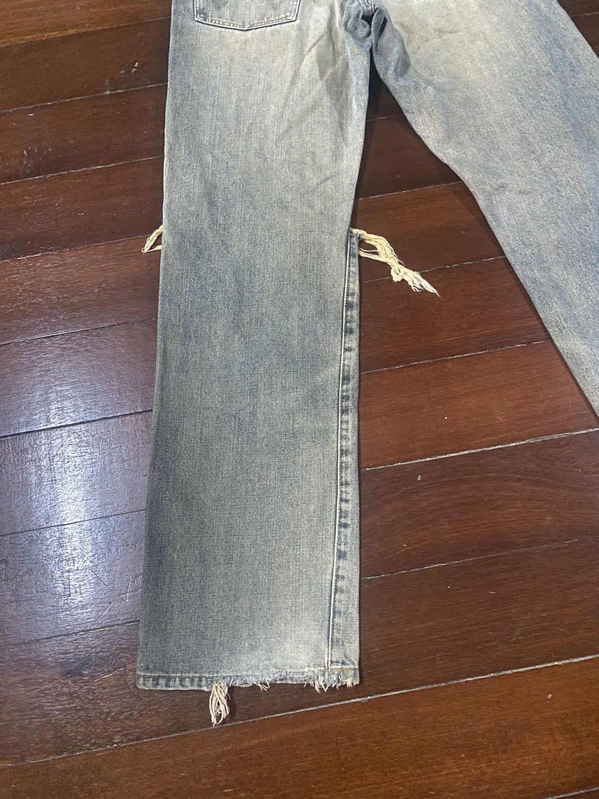 Wrangler VINTAGE WRANGLER DISTRESSED FADED JEANS PANTS selvedge rusty Size US 33 - 12 Thumbnail