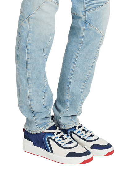 Balmain o1y0426 Low-Top Sneakers in Blue/White Size US 8 / EU 41 - 3 Thumbnail