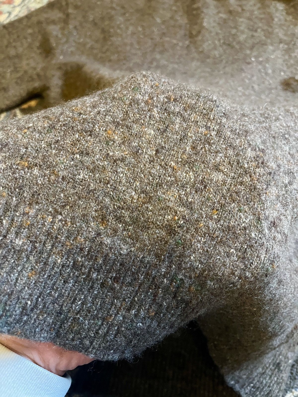 Earnest Sewn × Vintage Merino / Cashmere Earnest Cut & Sew Sweater Mottled Brown Size US M / EU 48-50 / 2 - 2 Thumbnail