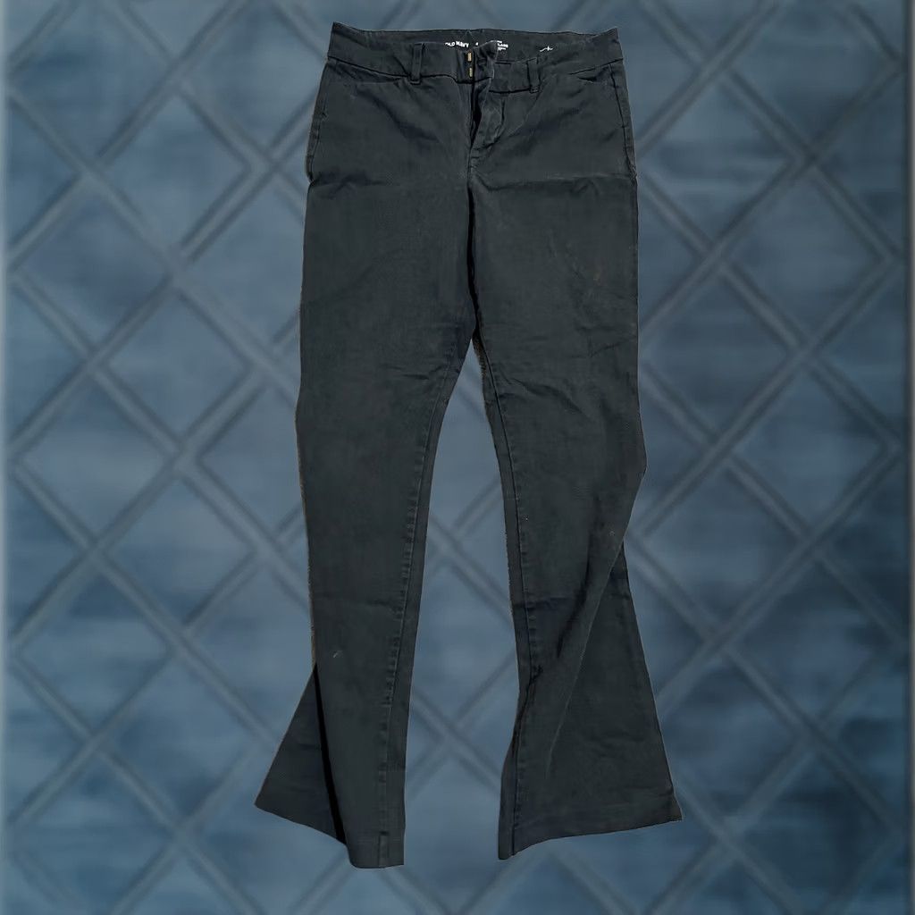 Old Navy Old Navy Womens 4 Black High Rise Pixie Flare Stretch Work Slacks - Business Casual Size 27" / US 4 / IT 40 - 1 Thumbnail