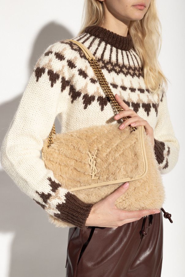 Saint Laurent Paris o1s1wg111125 YSL Bo Mng Niki Medium Shearling Shoulder Bag Size ONE SIZE - 2 Thumbnail