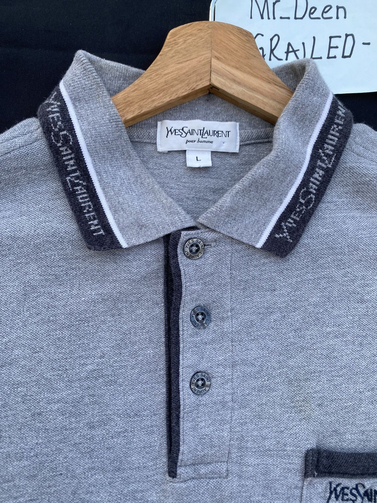 Yves Saint Laurent Rare Vintage Yves Saint Laurent YSL Polo Shirt Size US L / EU 52-54 / 3 - 8 Thumbnail