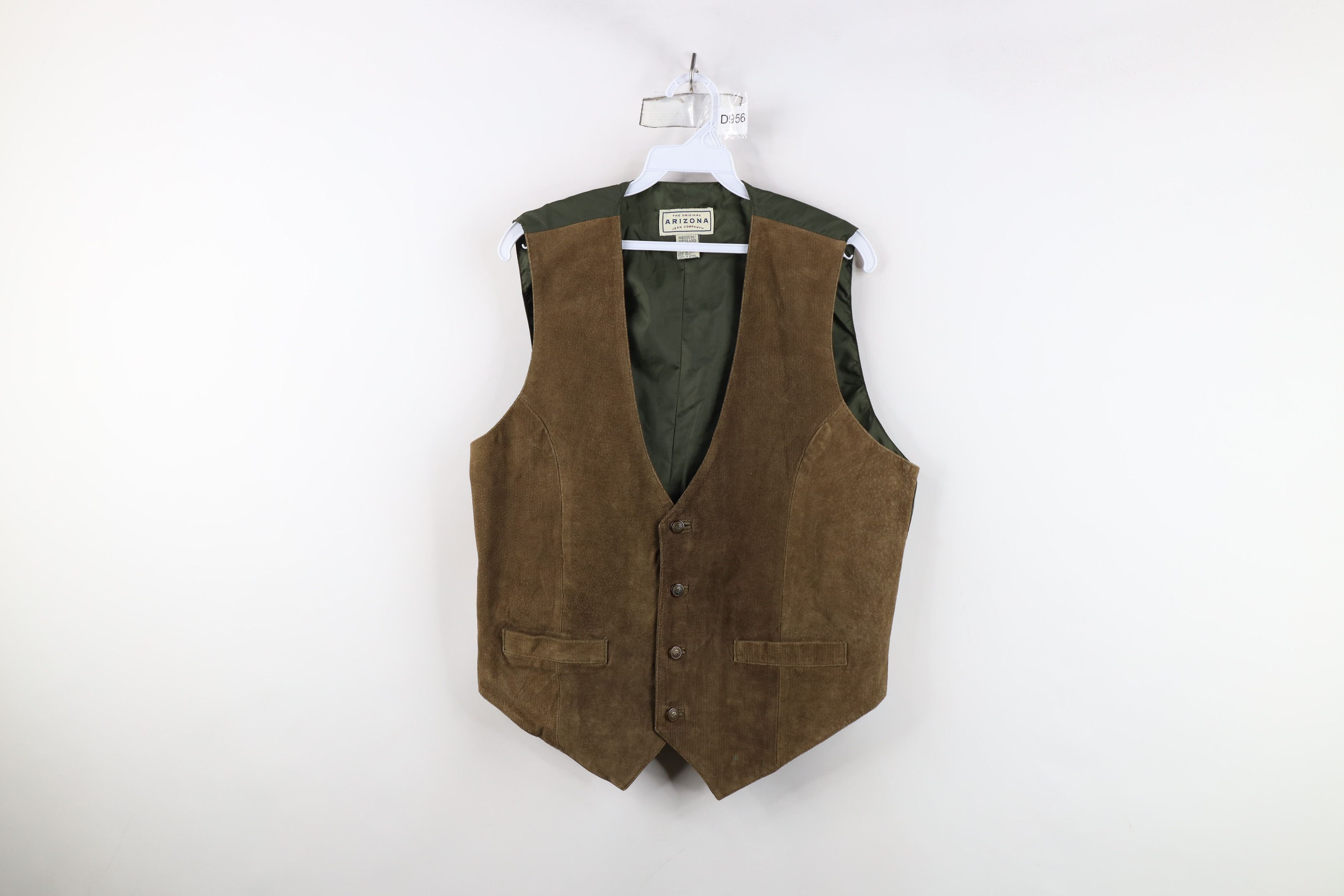 Vintage Vintage 90s Streetwear Buckle Back Suede Leather Vest Size US M / EU 48-50 / 2 - 1 Thumbnail