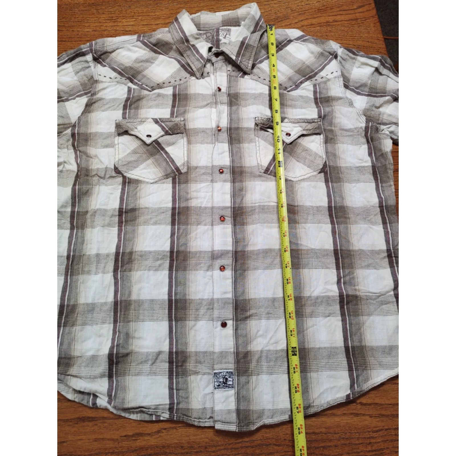 Vintage VINTAGE Ely Cattleman Western Shirt XL Brown Plaid Pearl Snap Long Sleeve Size US XL / EU 56 / 4 - 7 Thumbnail