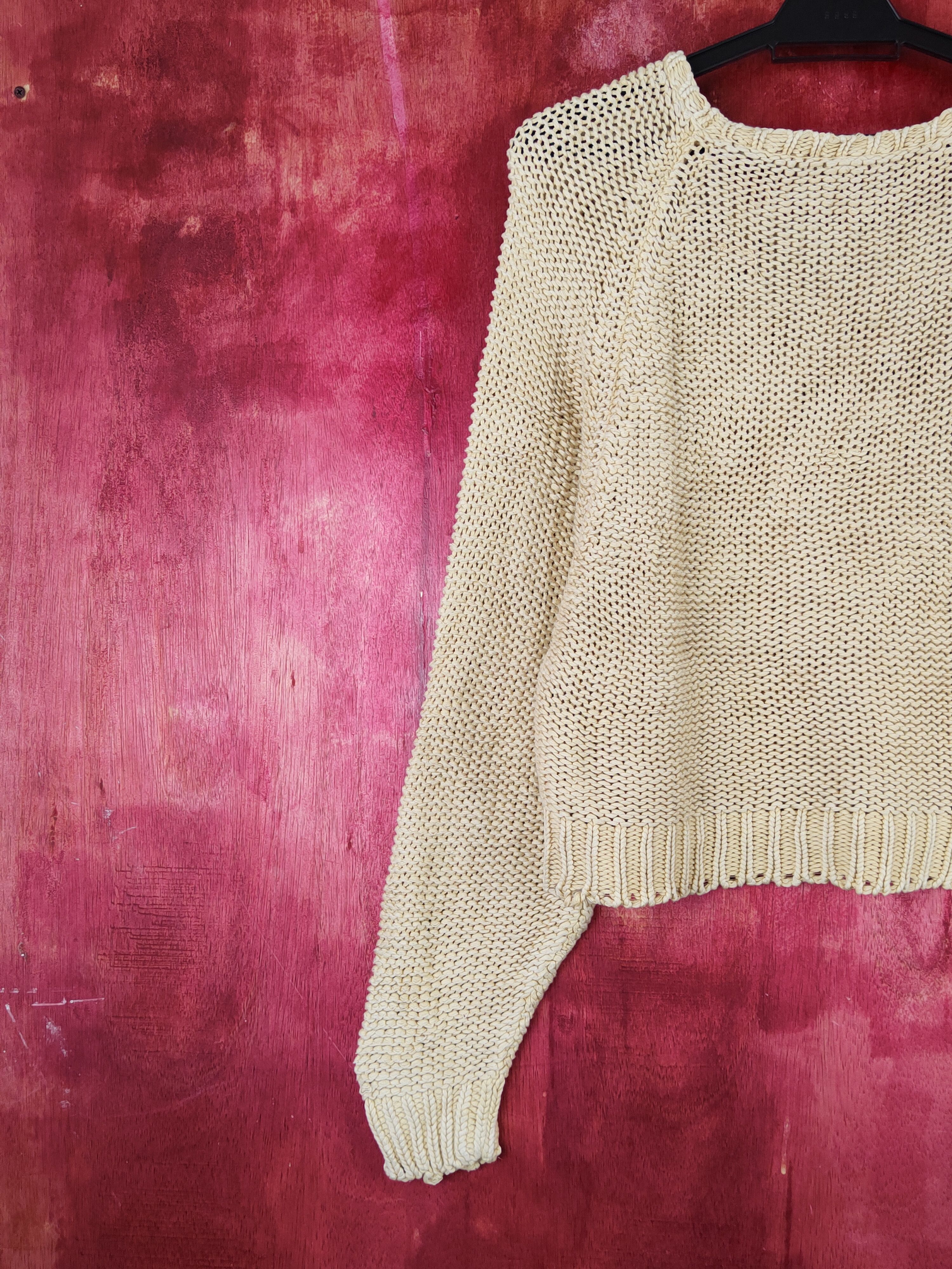 Homespun Knitwear Duras Yellow Knitwear crochet mesh net Crop Tops #S1686 Size M / US 6-8 / IT 42-44 - 8 Thumbnail