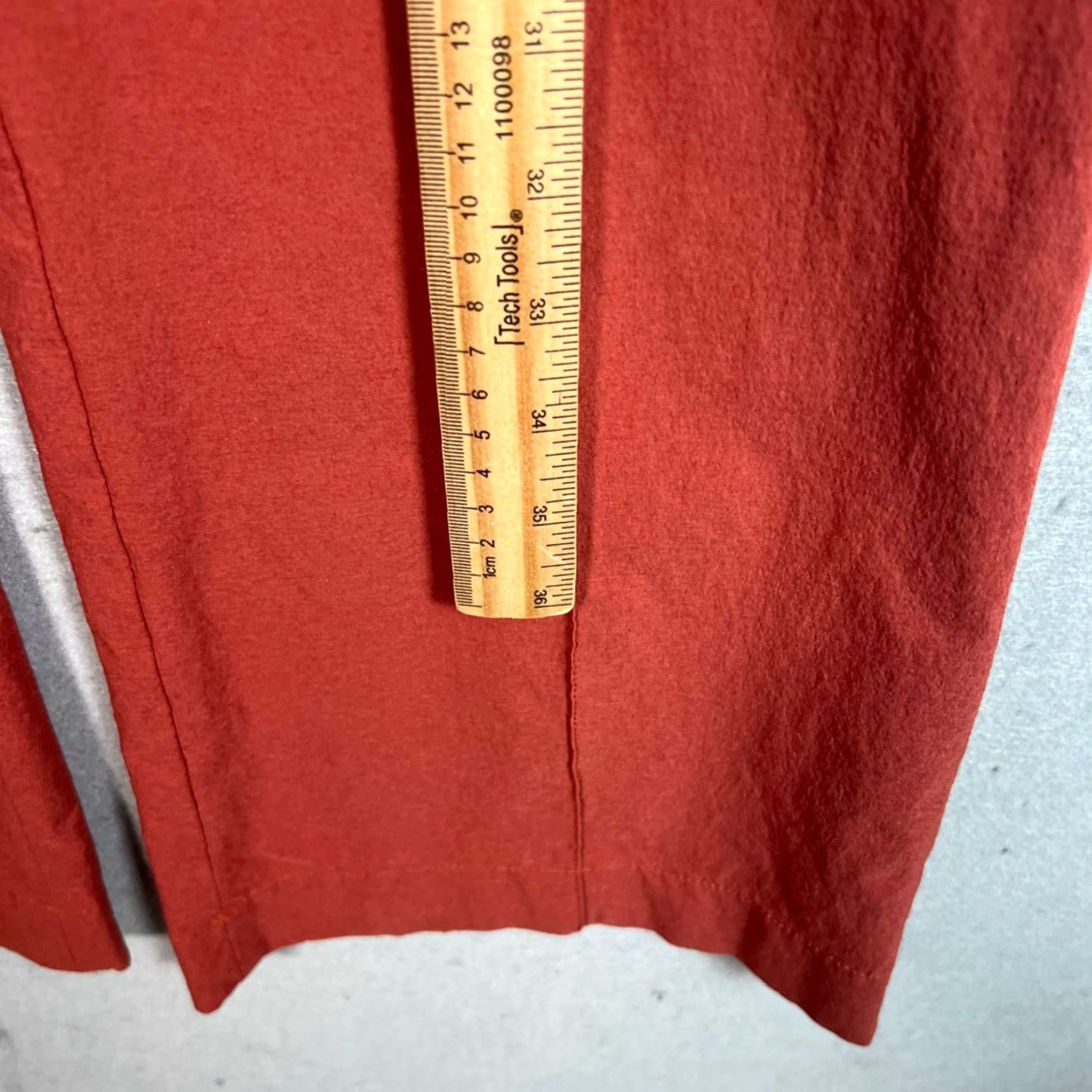 Vintage VINTAGE Pier Antonio Gaspari Red High-Waist Flared Pants Womens Size 42 Ankle Inseam 33 Nylon Viscose Size 28" / US 6 / IT 42 - 7 Thumbnail