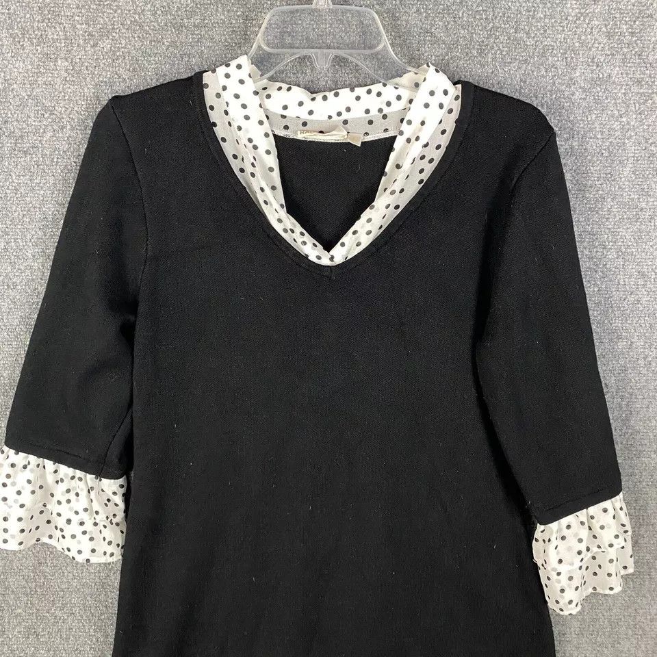 Other Hailey Lyn Dress Women's Large Sweater Rayon Blend Black L Size L / US 10 / IT 46 - 2 Thumbnail