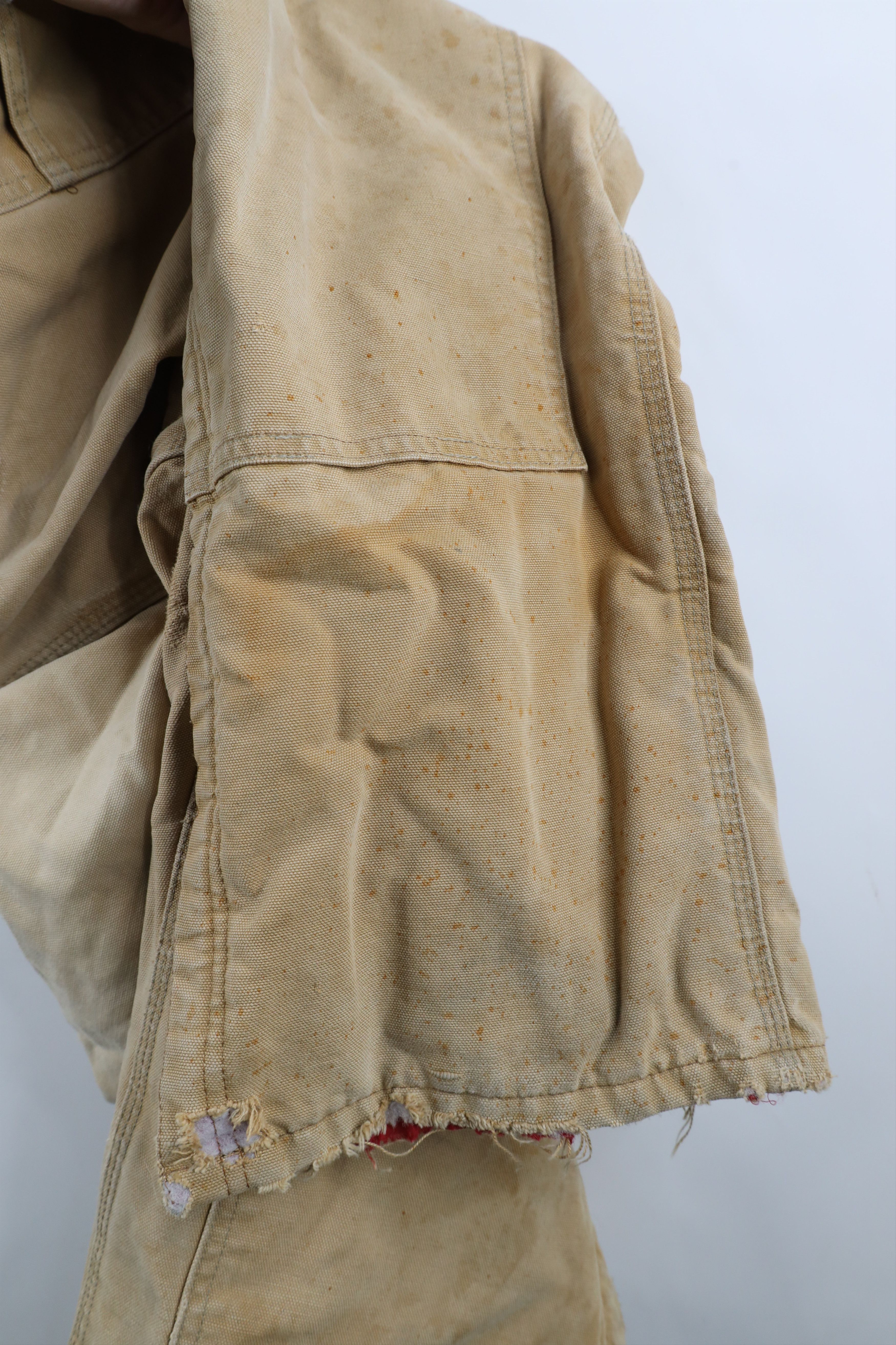 Carhartt × Vintage Vintage 90s Carhartt Thrashed Quilted Double Knee Overalls Size US 36 / EU 52 - 13 Thumbnail
