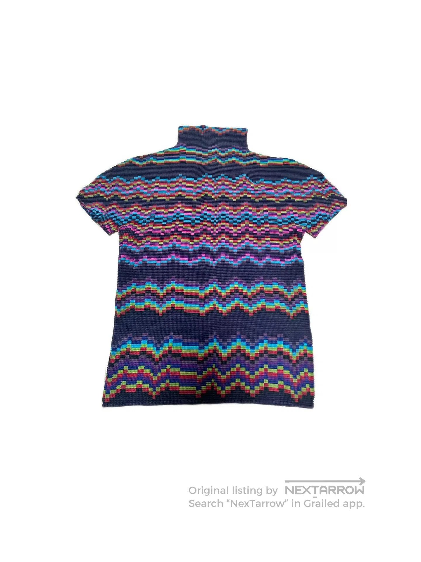 Issey Miyake Issey Miyake Pleated Colorful Wave Top. Size M / US 6-8 / IT 42-44 - 2 Thumbnail