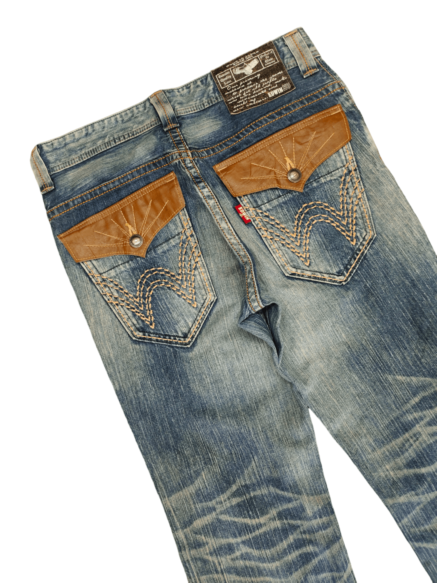 Edwin Flare Jeans Edwin XV Distres Faded Boot Cut Y2k Ifsixwasnine Size US 33 - 5 Thumbnail
